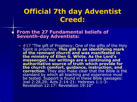 seventh day adventist creed.